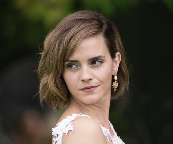 Emma Watson poses for photographers at The Earthshot Prize Awards Ceremony, London, Sunday, Oct. 17, 2021. (AP Photo/Scott Garfitt)