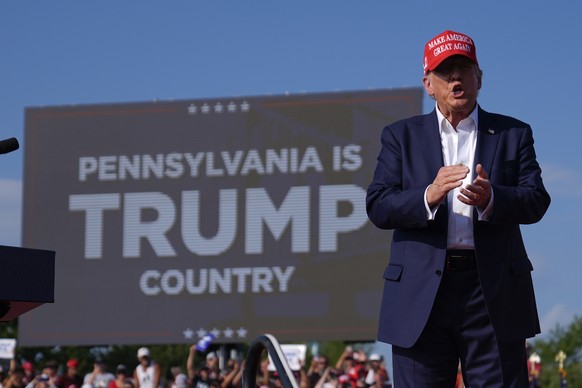Republican presidential candidate former President Donald Trump arrives for a campaign rally, Saturday, July 13, 2024, in Butler, Pa. (AP Photo/Evan Vucci)
Donald Trump