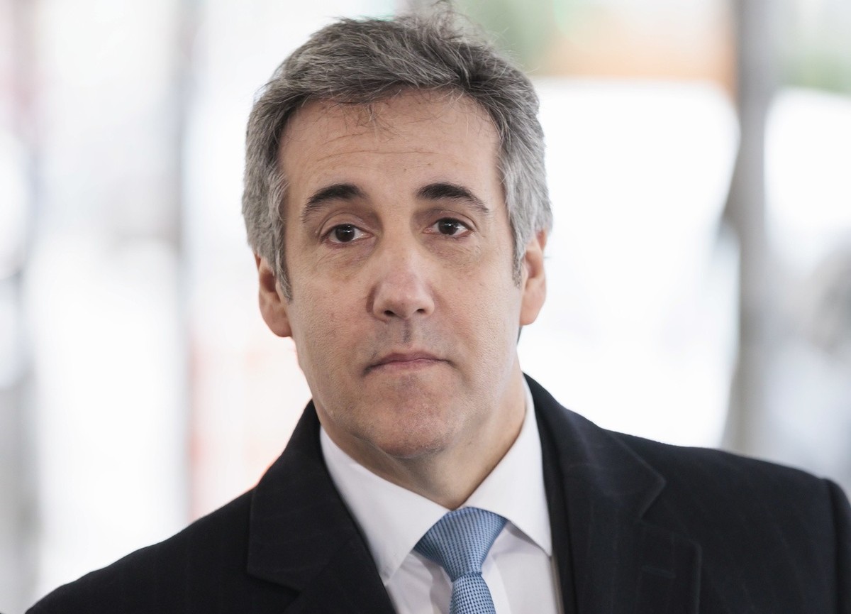 epa10520952 Michael Cohen, Donald Trump's former lawyer, arrives to the New York District Attorney's office before testifying to a Manhattan grand jury in New York, New York, USA, 13 March 2 ...