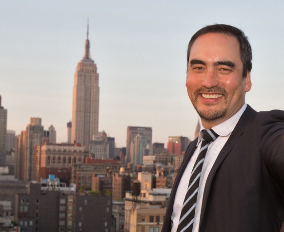 In this June 30, 2014 photo provided the Teachout-Wu for New York, Tim Wu, who is seeking the Democratic Nomination for the New York Lieutenant-Governorship, is shown in New York. Wu is running with Z ...