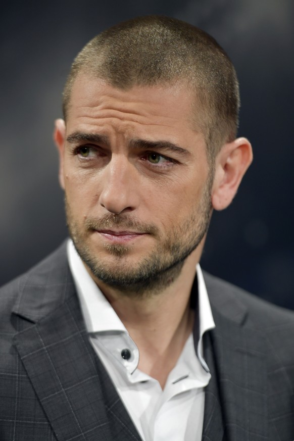 Teleclub Moderator Mladen Petric bei der Medienkonferenz Fussballjahr bei Swisscom und Teleclub in Zuerich am Donnerstag, 5. April 2018. (KEYSTONE/Walter Bieri)