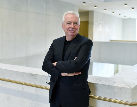 Architekt Sir David Chipperfield im Erweiterungsbau des neuen Kunsthaus Zuerich am Mittwoch, 6. Oktober 2021. (KEYSTONE/Walter Bieri)