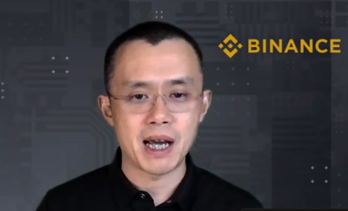 FILE - Binance CEO Changpeng Zhao answers a question during a Zoom meeting interview with The Associated Press on Nov. 16, 2021. Zhao the founder of Binance, the world?s largest cryptocurrency exchang ...