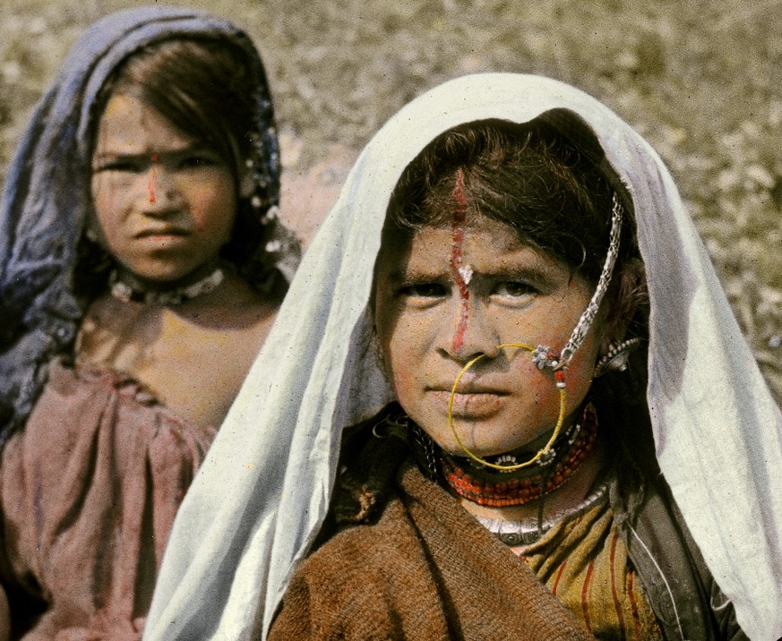 Hindu-Pilgerinnen in Badrinath, Indien, 1936.&nbsp;