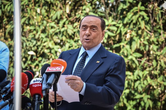 Silvio Berlusconi nach seiner Entlassung aus dem Krankenhaus im September 2020.