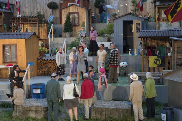 Fahnen sind in Schrebergärten äusserst beliebt.