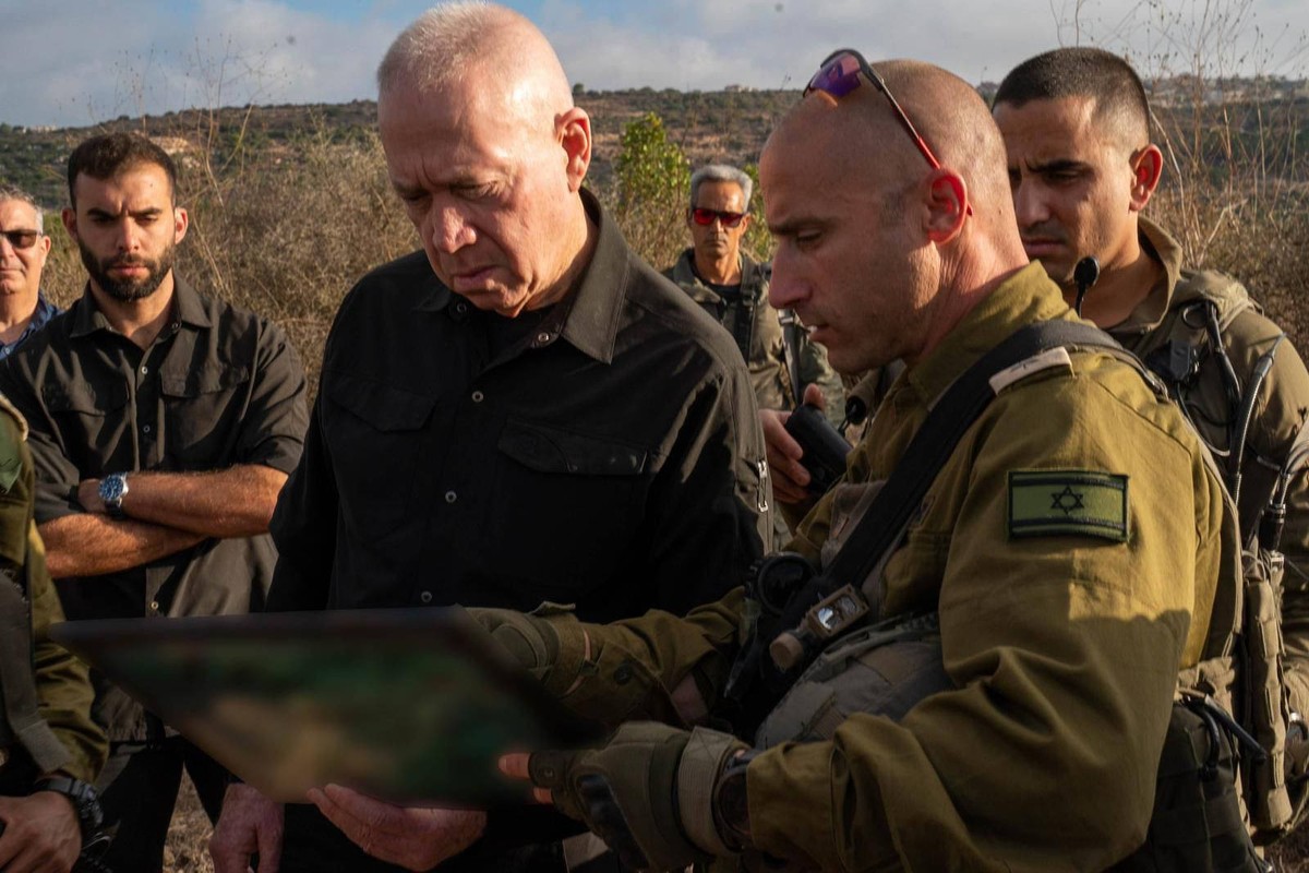 September 30, 2024, Israel: Israeli Minister of Defense YOAV GALLANT visits Israel s northern border, where he met with troops serving in Brigade 188 and the Golani Brigade in Operation Northern Arrow ...