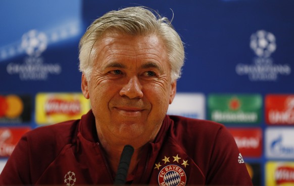 Britain Football Soccer - Bayern Munich Press Conference  - Emirates Stadium, London, England - 6/3/17 Bayern Munich coach Carlo Ancelotti during the press conference Action Images via Reuters / John Sibley Livepic EDITORIAL USE ONLY.