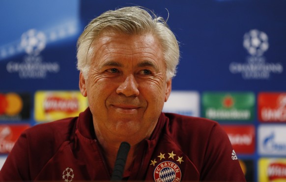 Britain Football Soccer - Bayern Munich Press Conference - Emirates Stadium, London, England - 6/3/17 Bayern Munich coach Carlo Ancelotti during the press conference Action Images via Reuters / John S ...