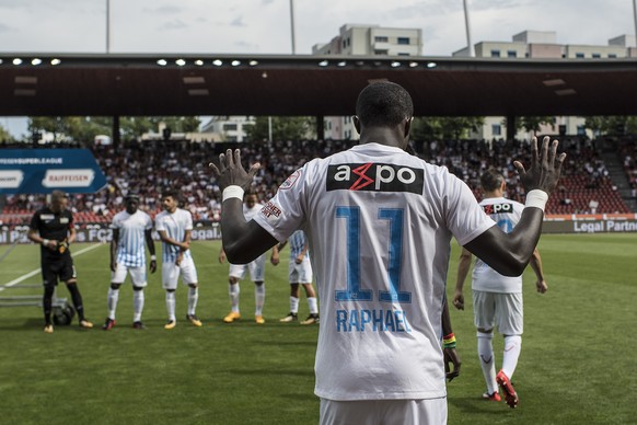 Zuerichs Raphael Dwamena, im Fussball Meisterschaftsspiel der Super League zwischen dem FC Zuerich und dem FC Zhun im Letzigrund, am Sonntag, 30. Juli 2017, in Zuerich. (KEYSTONE/Valeriano Di Domenico ...