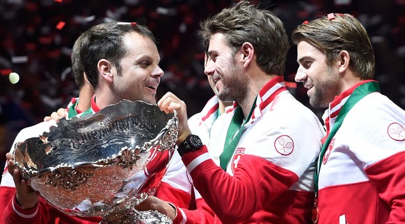 Ob sich Captain Severin Lüthi und Stan Wawrinka nach dem Triumph auch über das SMS ausgetauscht haben?