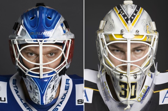 Lukas Flüeler und Elvis Merzlikins.