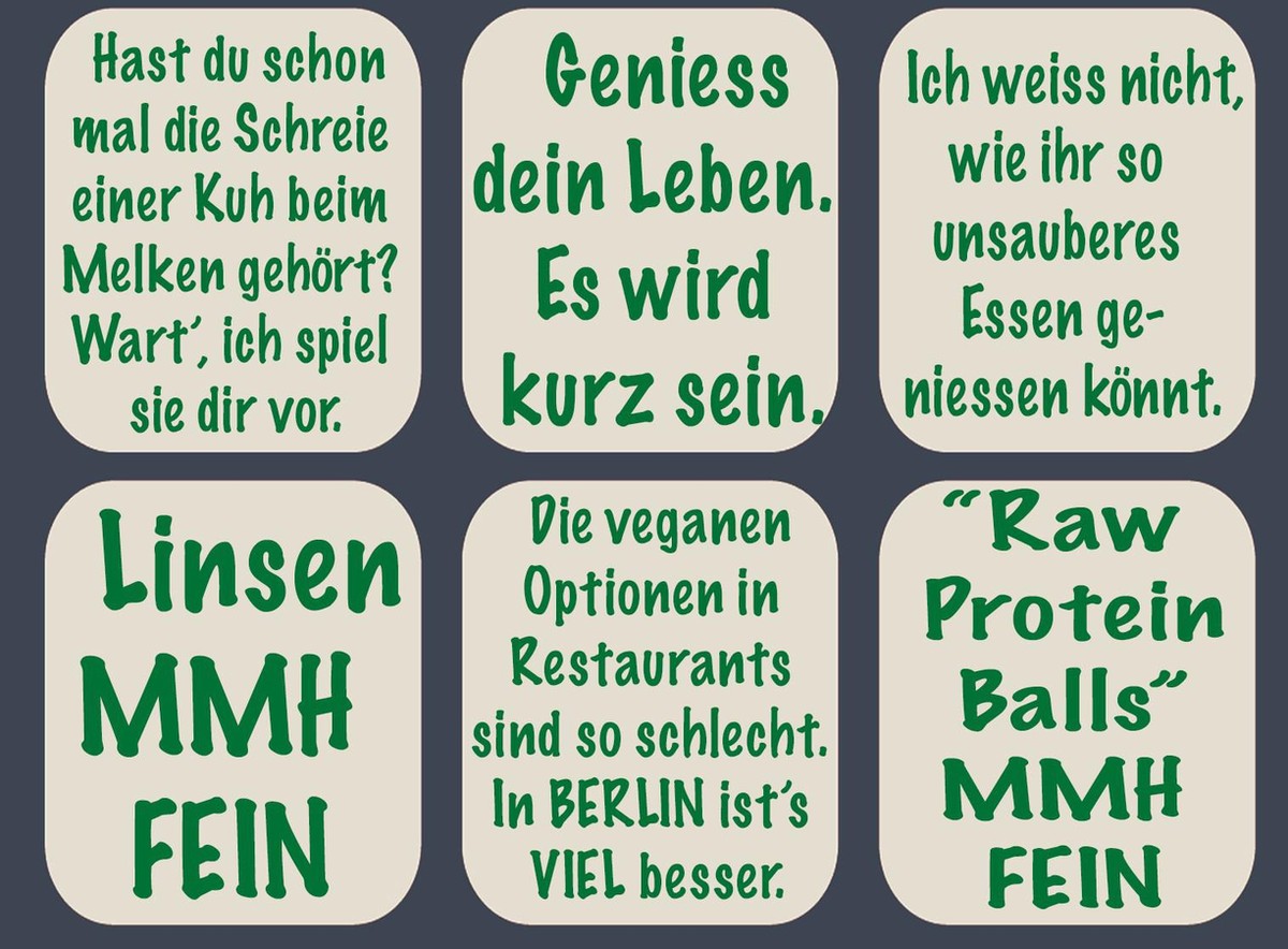 veganer karnivoren bullshit bingo KORRIGIERT