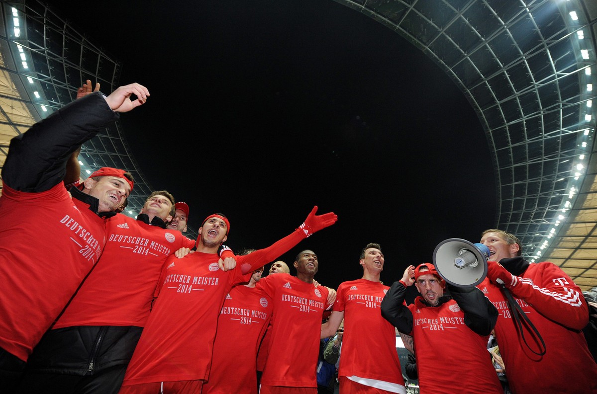 Bayern München feiert seinen Meistertitel.