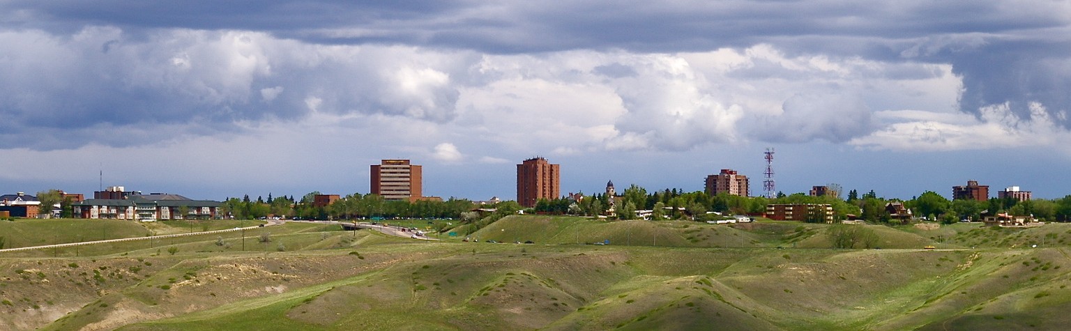 Die Skyline von Lethbridge.