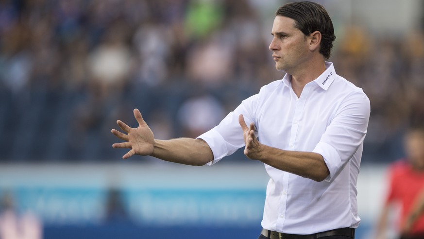 Gerardo Seoane von YB beim Super League Meisterschaftsspiel zwischen dem FC Luzern und dem BSC Young Boys vom Sonntag 12. August 2018 in Luzern. (KEYSTONE/Urs Flueeler)