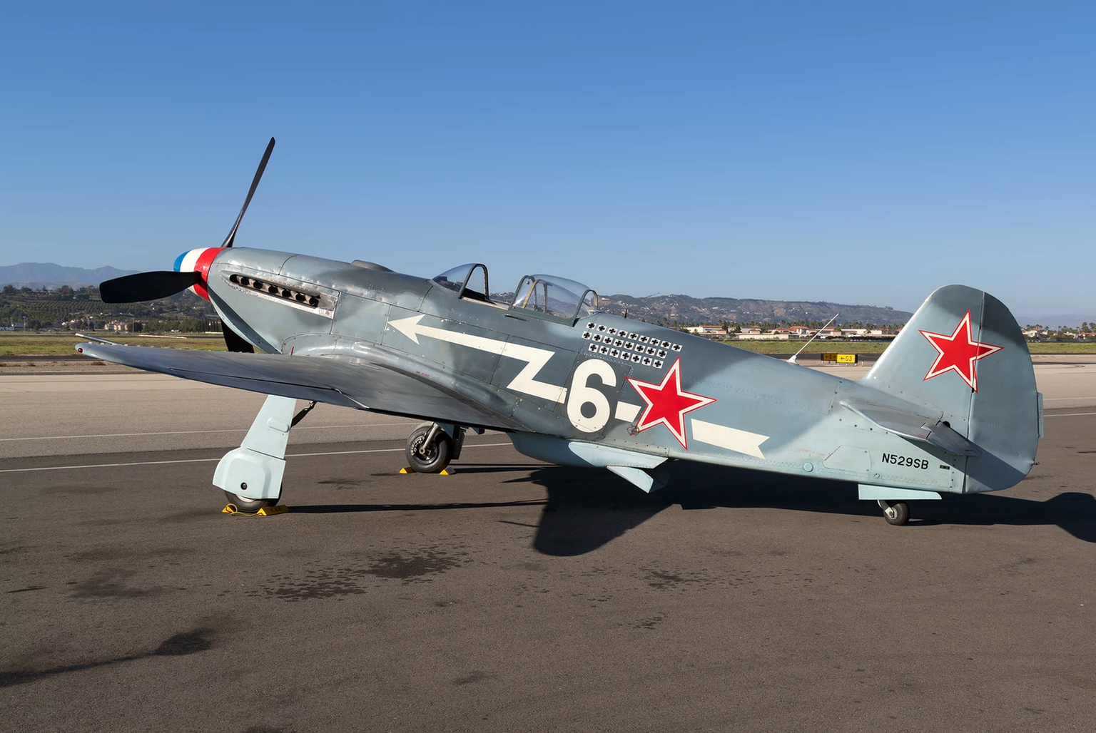 1945 Yakovlev YAK -3M
s/n 0470104 - N529SB
flugzeug zweiter weltkrieg 
https://www.platinumfighters.com/inventory-2/1945-yakovlev-yak--3m