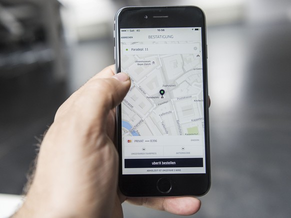 ARCHIV -- ZUM BOERSENGANG VON UBER AM FREITAG, 10. MAI 2019, STELLEN WIR IHNEN FOLGENDES BILDMATERIAL ZUR VERFUEGUNG -- 
The app of Uber, an American international transportation network company, on  ...