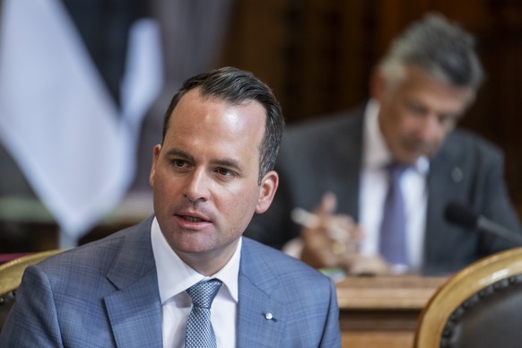 Damian Mueller, FDP-LU, spricht zur Kleinen Kammer, an der Sommersession der Eidgenoessischen Raete, am Donnerstag, 13. Juni 2024 im Staenderat in Bern. (KEYSTONE/Alessandro della Valle)