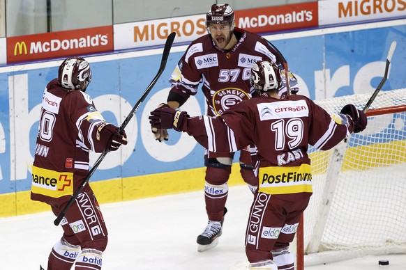 Grenzenloser Jubel: Servette macht den Sieg gegen Biel 54 Sekunden vor Schluss perfekt.