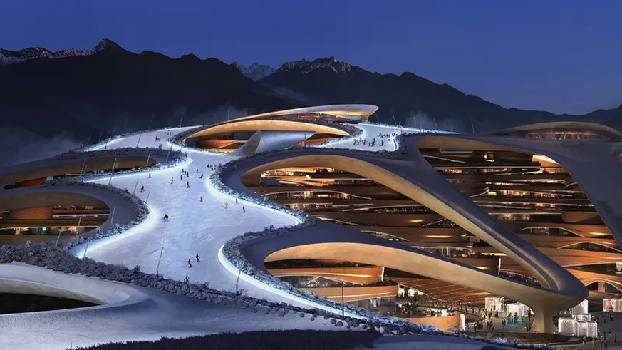 A rendering of Trojena. (Supplied: NEOM)