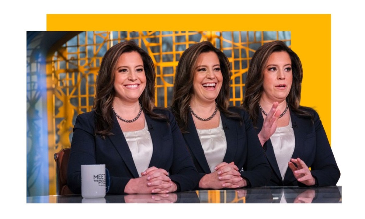 Elise Stefanik (au centre) lors d'une audition, à New York.