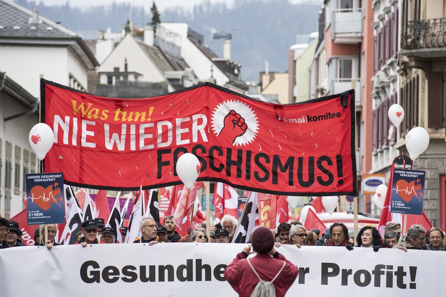 Der Marsch am ersten Mai in Zürich 2017.