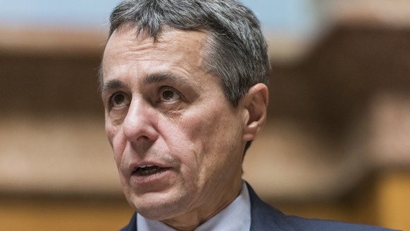 Bundesrat Ignazio Cassis beantwortet eine Frage an der Wintersession der Eidgenoessischen Raete, am Montag, 3. Dezember 2018 im Nationalrat in Bern. (KEYSTONE/Alessandro della Valle)