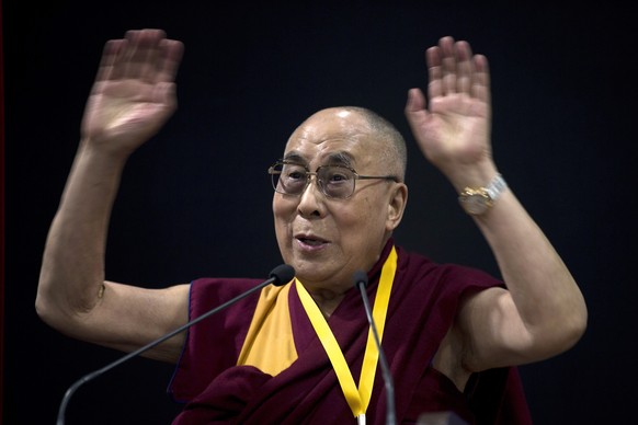 Tenzin Gyatso, der 14. Dalai Lama, an einer Konferenz in Neu-Delhi am 12. November.