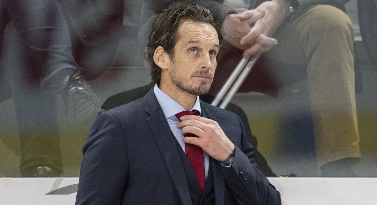Switzerland's Head Coach Patrick Fischer reacts during the Beijer Ice Hockey Games of the Euro Hockey Tour in the match Switzerland vs. Finland at the Swiss Life Arena in Zurich, Switzerland, Thu ...