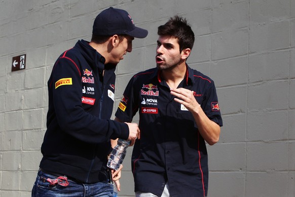 Formula One World Championship, WM, Weltmeisterschaft Rd 19, Brazilian Grand Prix, Practice Day, Interlagos, Sao Paulo, Brazil, Friday 25 November 2011. L to R: Sebastien Buemi SUI Scuderia Toro Rosso ...