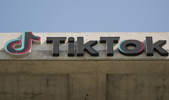 FILE - A TikTok sign is displayed on their building in Culver City, Calif., March 11, 2024. Officials from the European Union&#039;s executive commission said Monday, Aug. 5, 2024, that TikTok has agr ...