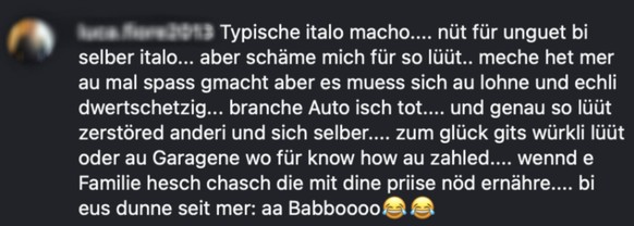 Kommentare Mechaniker Francesco Siebnen SZ