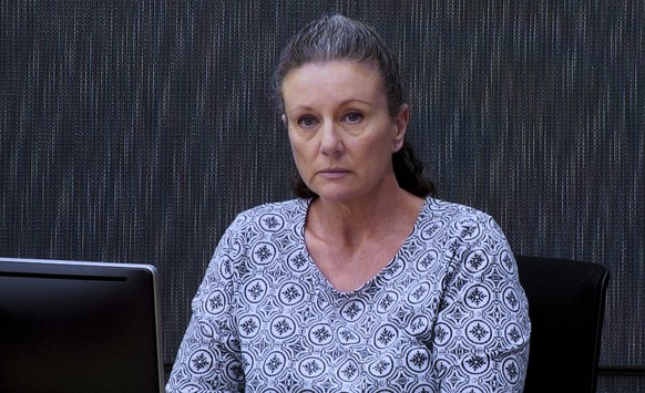 Kathleen Folbigg appears via video link during a convictions inquiry at the NSW Coroners Court in Sydney, Australia on May 1, 2019. An Australian inquiry began investigating on Monday, Nov. 14, 2022 w ...