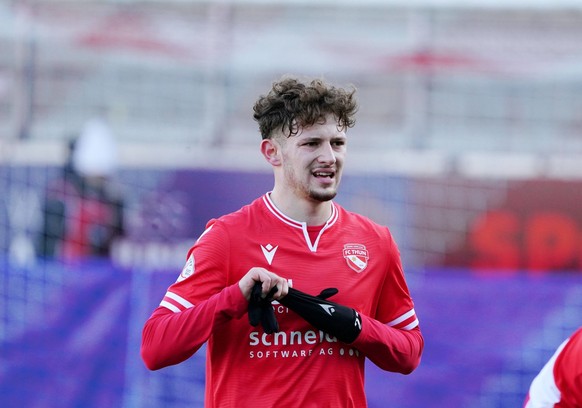 Foto Manuel Geisser 13.01.2024 Stockhorn-Arena Fussball Herren Testspiel FC Thun Berner Oberland- Grasshopper Club Zuerich. Bild: Daniel Dos Santos FC Thun Aktion Einzelbild *** Photo Manuel Geisser 1 ...