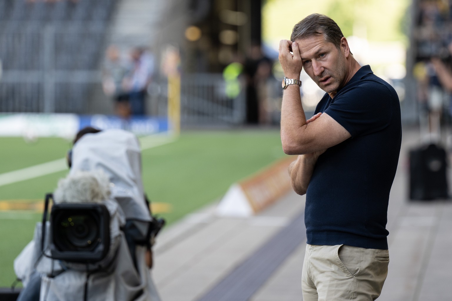 Zuerichs Cheftrainer Franco Foda im Fussball Meisterschaftsspiel der Super League zwischen den Berner Young Boys und dem FC Zuerich, am Samstag, 16. Juli 2022, im Wankdorf Stadion in Bern. (KEYSTONE/P ...