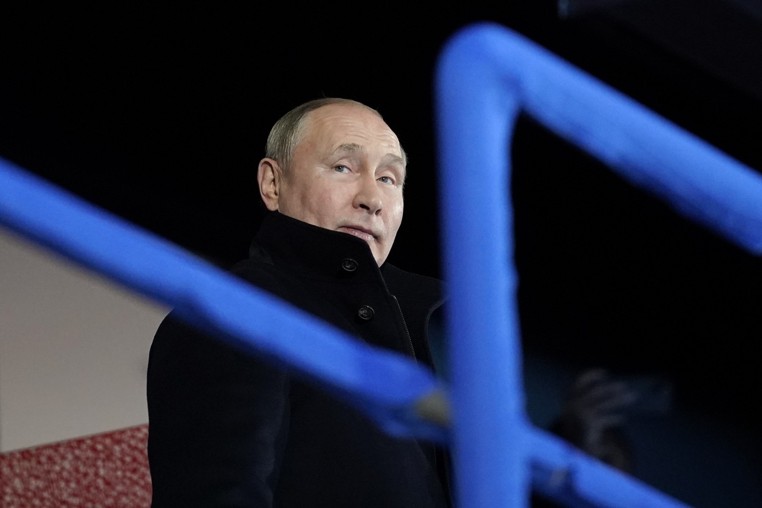 Russian President Vladimir Putin attends the opening ceremony of the 2022 Winter Olympics, Friday, Feb. 4, 2022, in Beijing. (AP Photo/Sue Ogrocki)