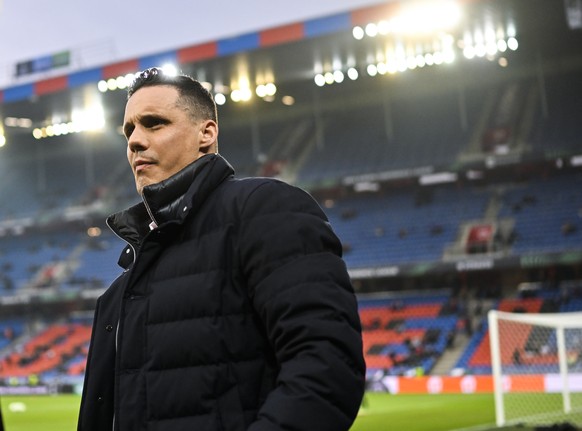 David Degen, executive chairman of FC Basel, is pictured prior the UEFA Conference League round of 16 second leg soccer match between Switzerland&#039;s FC Basel 1893 and France&#039;s Olympique de Ma ...