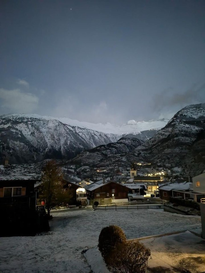 Der Blick von Termen (927müM) auf die Belalp.