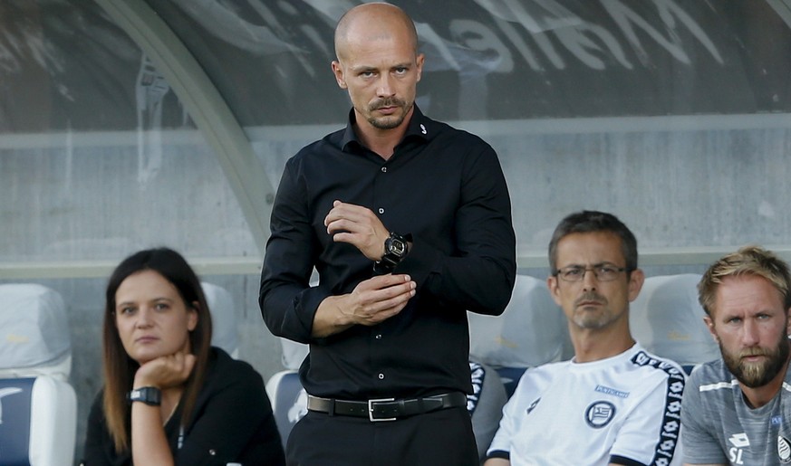 epa07740635 Sturm Graz coach Nestor El Maestro during the UEFA Europa League qualifying match between FK Haugesund and Sturm Graz at Haugesund Stadium, Norway, 25 July 2019. EPA/Jan Kare Ness NORWAY O ...