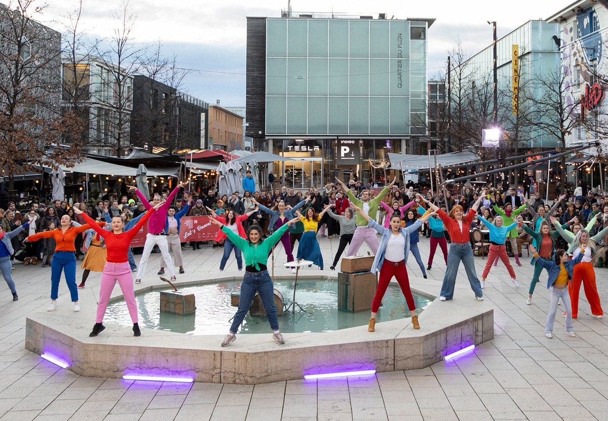 L'esplanade du Flon s'est transformée en vibrant hommage au film «La La Land» (2016).