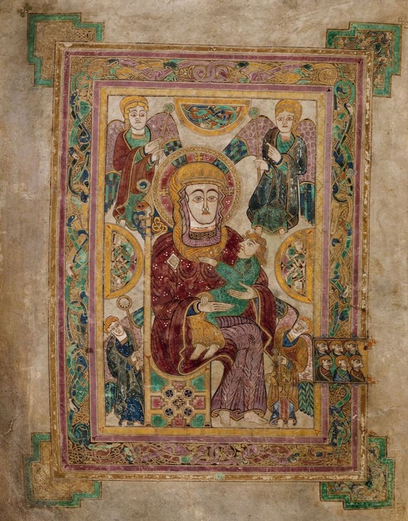 Evidence of Irish book painting: the lavishly illuminated Book of Kells, probably also made on Iona, 8th or 9th century.  https://doi.org/10.48495/hm50tr726