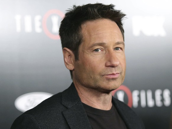 FILE - In this Jan. 12, 2016 file photo, David Duchovny arrives at the season premiere of &#039;The X-Files&#039; at the California Science Center in Los Angeles, Calif. High-profile sex-related accus ...