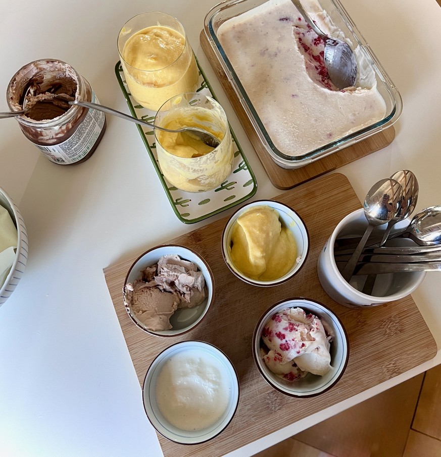Home-made TikTok ice cream. Baroni home testing.