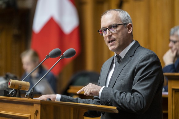 Christian Dandres, SP-GE, spricht zum Mietrecht, an der Fruehjahrssession der Eidgenoessischen Raete, am Dienstag, 7. Maerz 2023 im Nationalrat in Bern. (KEYSTONE/Alessandro della Valle)