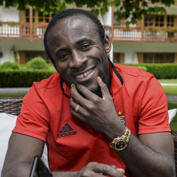 29.06.2016; Rottach-Egern; Fussball Super League - Training FC Basel; 
Seydou Doumbia (Basel) 
(Andy Mueller/freshfocus)