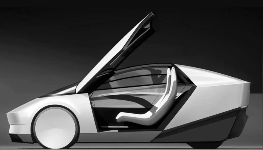 Ob so das Tesla-Robotaxi aussehen wird? Der Entwurf stammt von einem Tesla-Klub.
