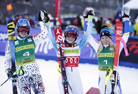 Zuzulova, Shiffrin und Hansdotter.&nbsp;