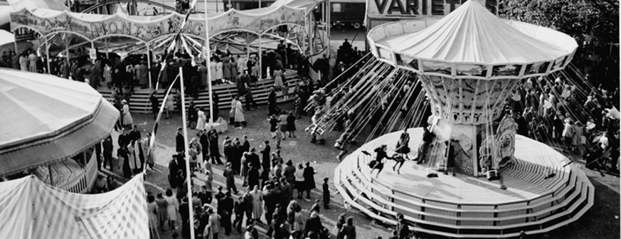 1944: Der Lunapark auf dem Spelteriniplatz.