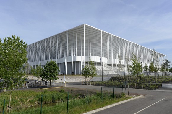 epa04743351 General view of the new Stade de Bordeaux during a press visit in Bordeaux, France, 11 May 2015. With a capacity of 42,115 seats, the new stadium will host the matches of French Ligue 1 so ...